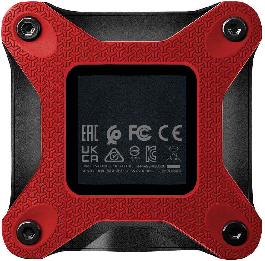 Внешний SSD 1Tb ADATA SD620 (SD620-1TCRD, USB3.2, 520Mbs, red)