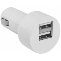 Зарядное устройство от прикуривателя Defender ECA-15 (12-24V, 2 USB разъёма, 2.1A max, white)