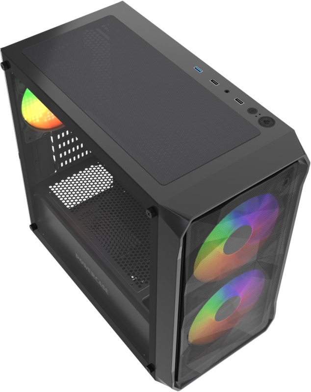 Корпус Powercase Mistral Micro A3B ARGB V2 (CMMAB-A3-V2) (без БП, mATX, USB3.0, 3x ARGB Fan, black)