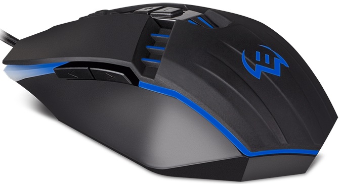 Мышь Sven RX-G810 (USB, optical, 4000dpi, игровая, настраиваемая подсветка, программируемая, soft-touch, 1.8m, black)