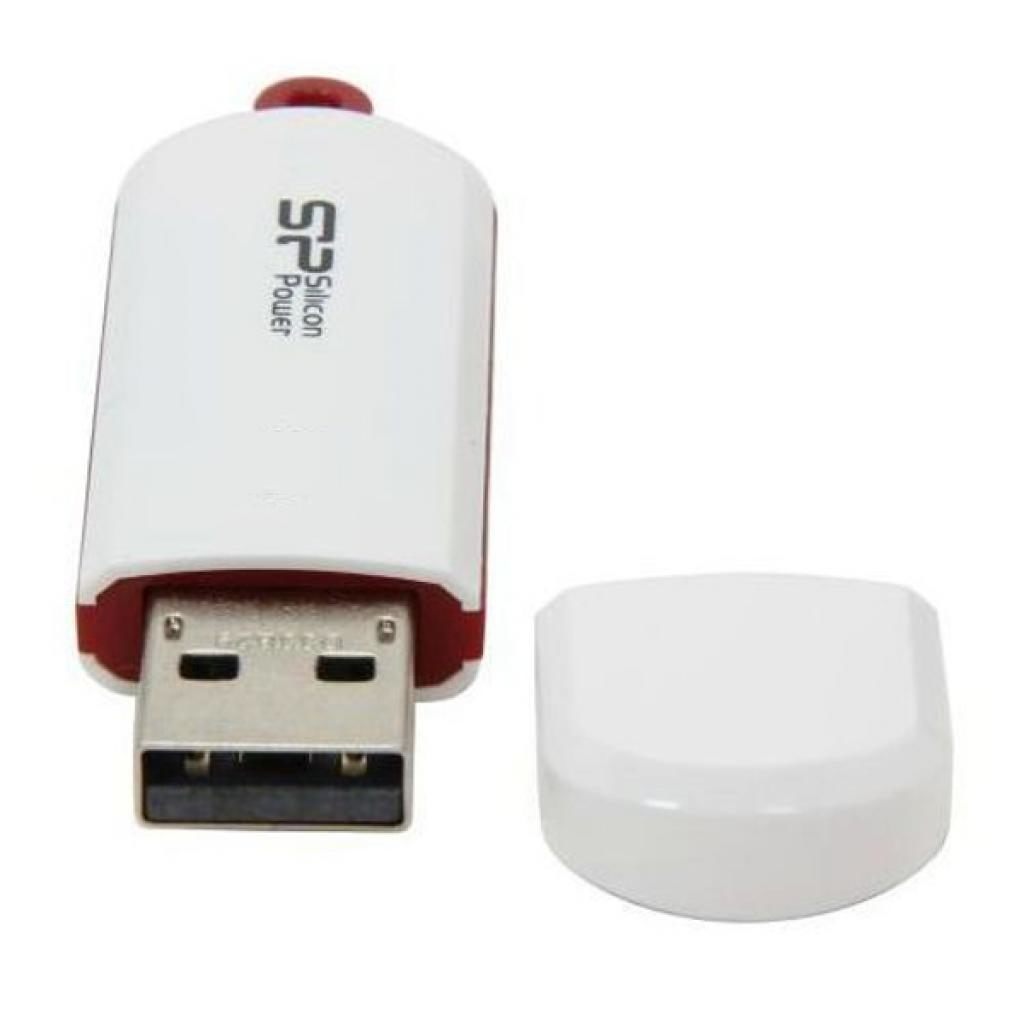 Флеш накопитель USB 2.0 4Gb Silicon Power LuxMini 320 (SP004GBUF2320V1W, white)