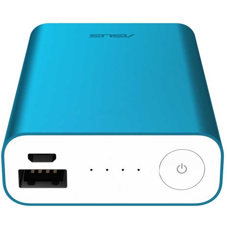 Внешний аккумулятор ASUS ZenPower ABTU005 (литий-ионный, 10050mAh, USB - 2.4A max, вход 2A, blue)