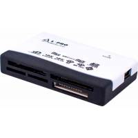 Карт-ридер L-PRO #1153 (microSD, SDHC, M2, MMC, MS, CF, XD, MS Duo, RS-MMC, white, USB2.0)