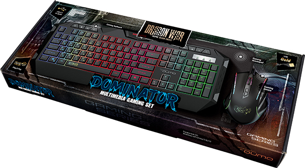 Набор клавиатура + мышь + коврик QUMO Dominator (black)