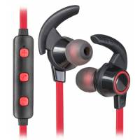 Гарнитура Defender OUTFIT B725 (затычки, беспроводные, Bluetooth 4.1, с микрофоном, до 10м., до 4 часов работы от батареи, black-red)