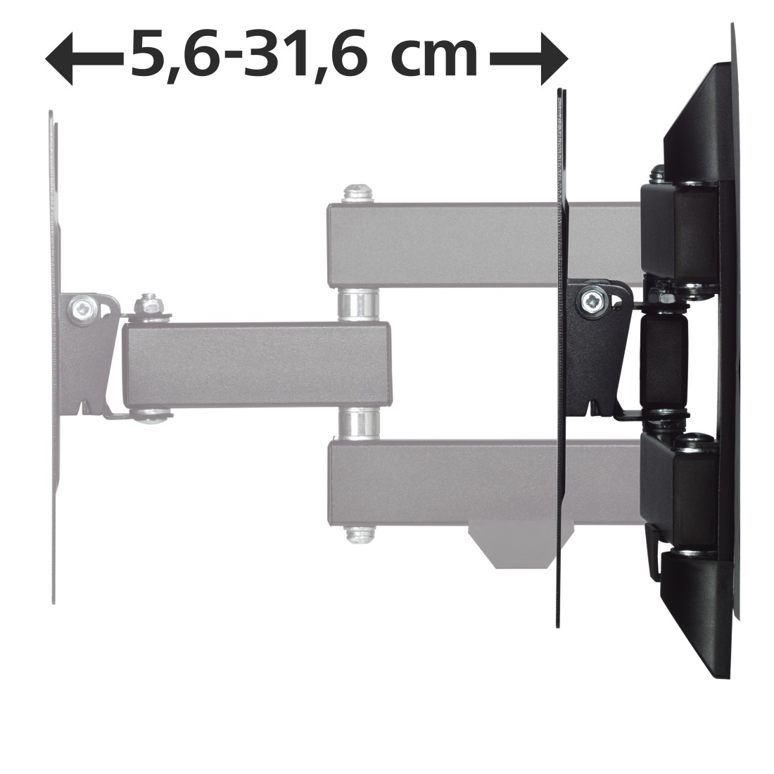 Настенный кронштейн для телевизоров и мониторов Hama 118101 (19"-48", VESA 75-200, до 20кг, black)