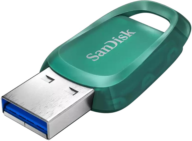 Флеш накопитель USB 3.2 128Gb SanDisk Ultra Eco (SDCZ96-128G-G46, 100MB/s, green)