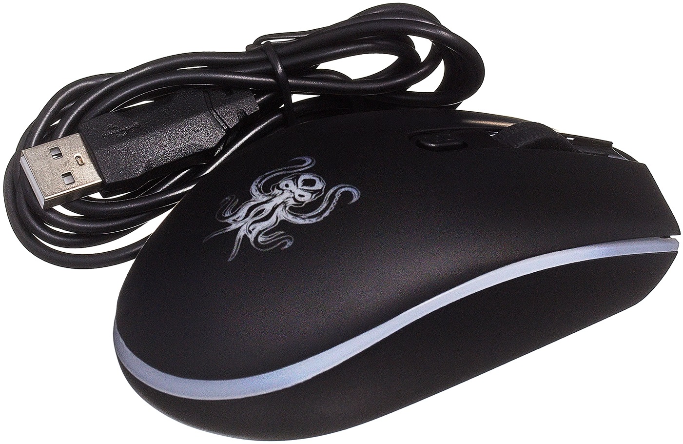 Мышь Oklick OCTA 706G (USB, optical, 1600dpi, игровая, подсветка, soft-touch, 1.5m, black)