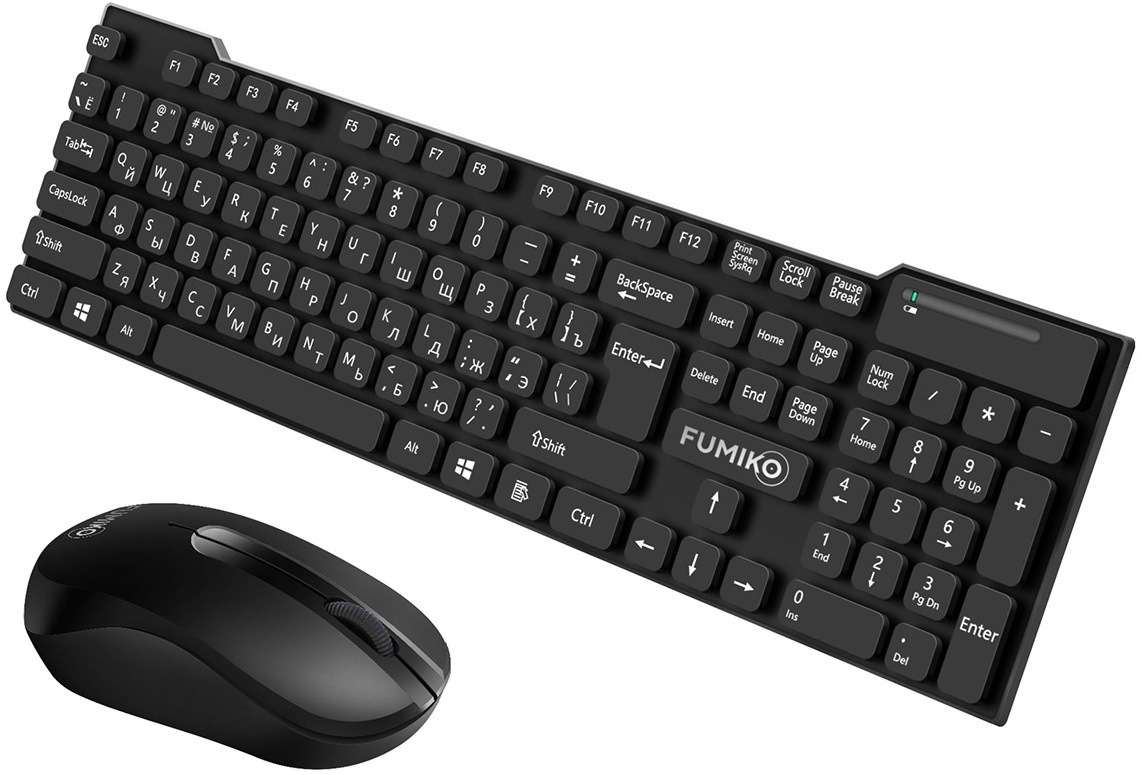 Клавиатура+мышь беспроводные FUMIKO Office Master (FSA-01-K, black)