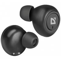 Гарнитура Defender Twins 638 (затычки, беспроводная, Bluetooth 5.0, с микрофоном, до 2 часов работы от батареи, black)