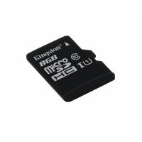 Карта памяти SDmicro Card 8Gb Kingston (SDC10G2/8GBSP, Class 10, UHS-I, 45MB/s, без адаптера)