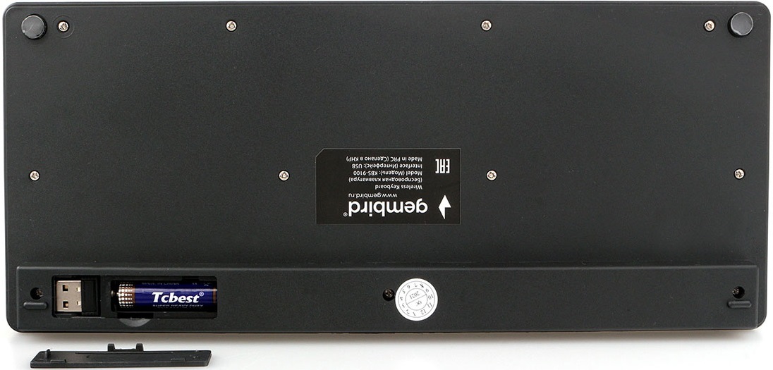 Клавиатура+мышь беспроводные Gembird KBS-9100 (black)