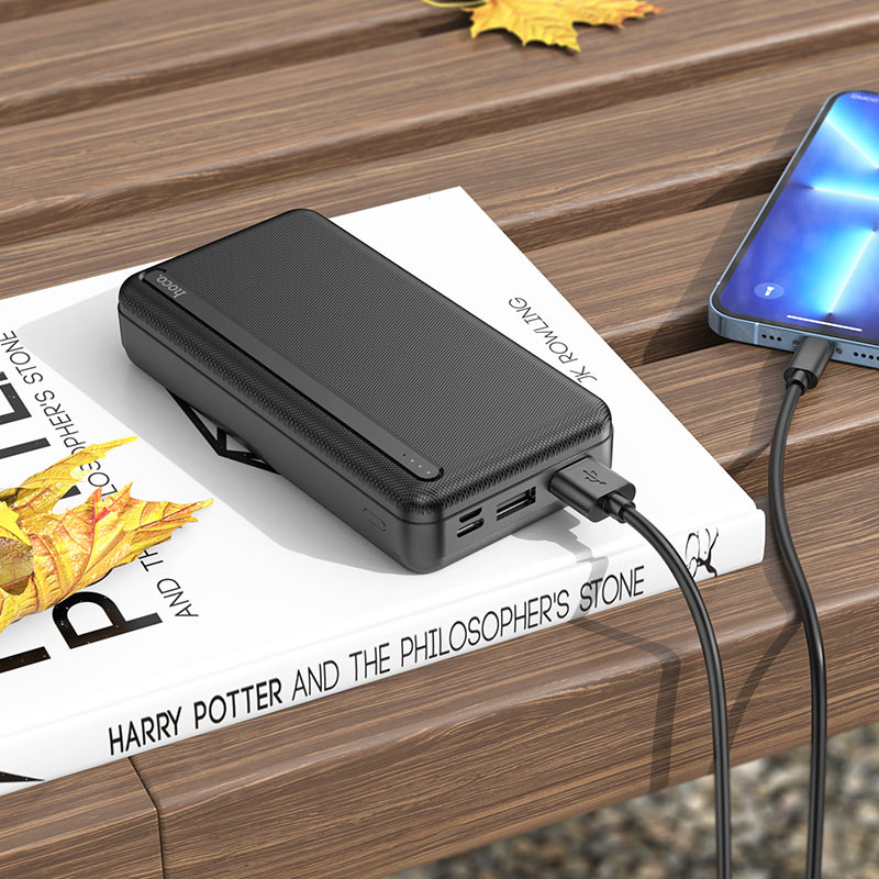 Внешний аккумулятор hoco J91A (литий-полимерный, 20000mAh, 2*USB 2.1A, вход 2A, white)
