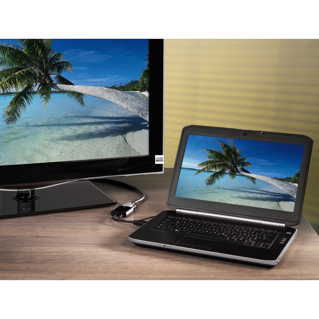 Конвертер HDMI (m)  -> VGA (f) + 3.5 Jack (f) (054569, 1920x1080p, с позолоченными контактами, 0.1m, black) Hama