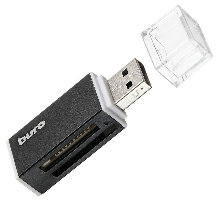 Карт-ридер Buro BU-CR-3104 (microSD, SDHC, M2, MS, MS Duo, MMC, black, USB2.0)