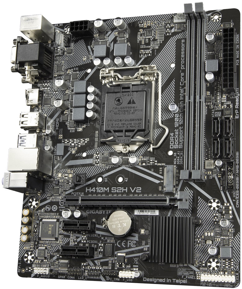 Материнская плата Gigabyte H410M S2H V2 (s1200, mATX) RTL