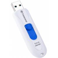 Флеш накопитель USB 3.1 64Gb Transcend JetFlash 790W (TS64GJF790W, 100MB/s, white-blue)