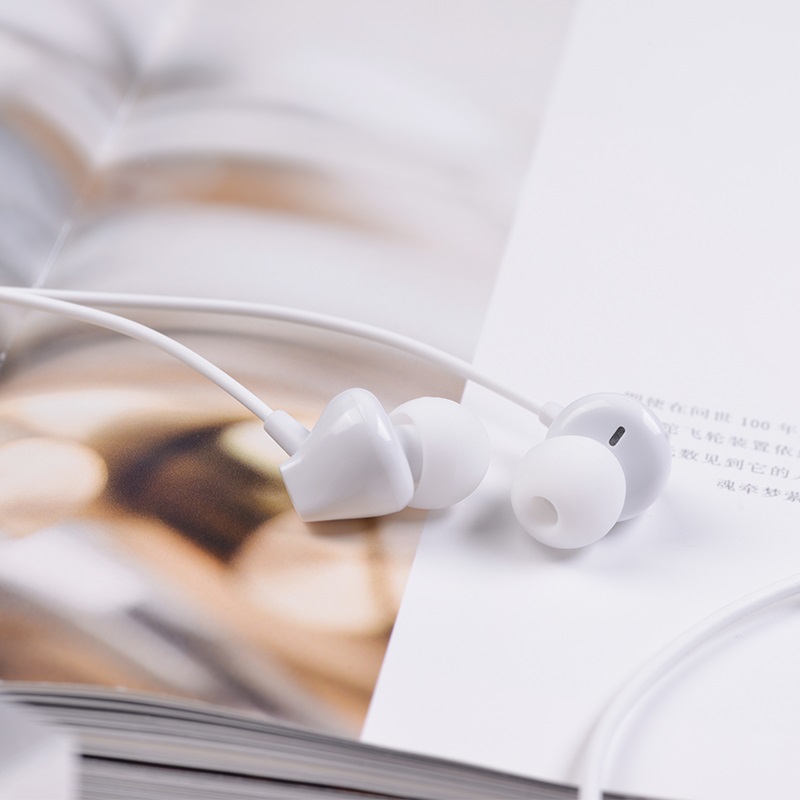 Наушники hoco M60 Perfect sound (затычки, для мобильных устройств, с микрофоном, 1.2m, white)