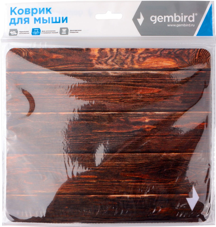 Коврик для мыши Gembird (MP-WOOD, тканевый на резиновой основе, 220x180x1.2mm)