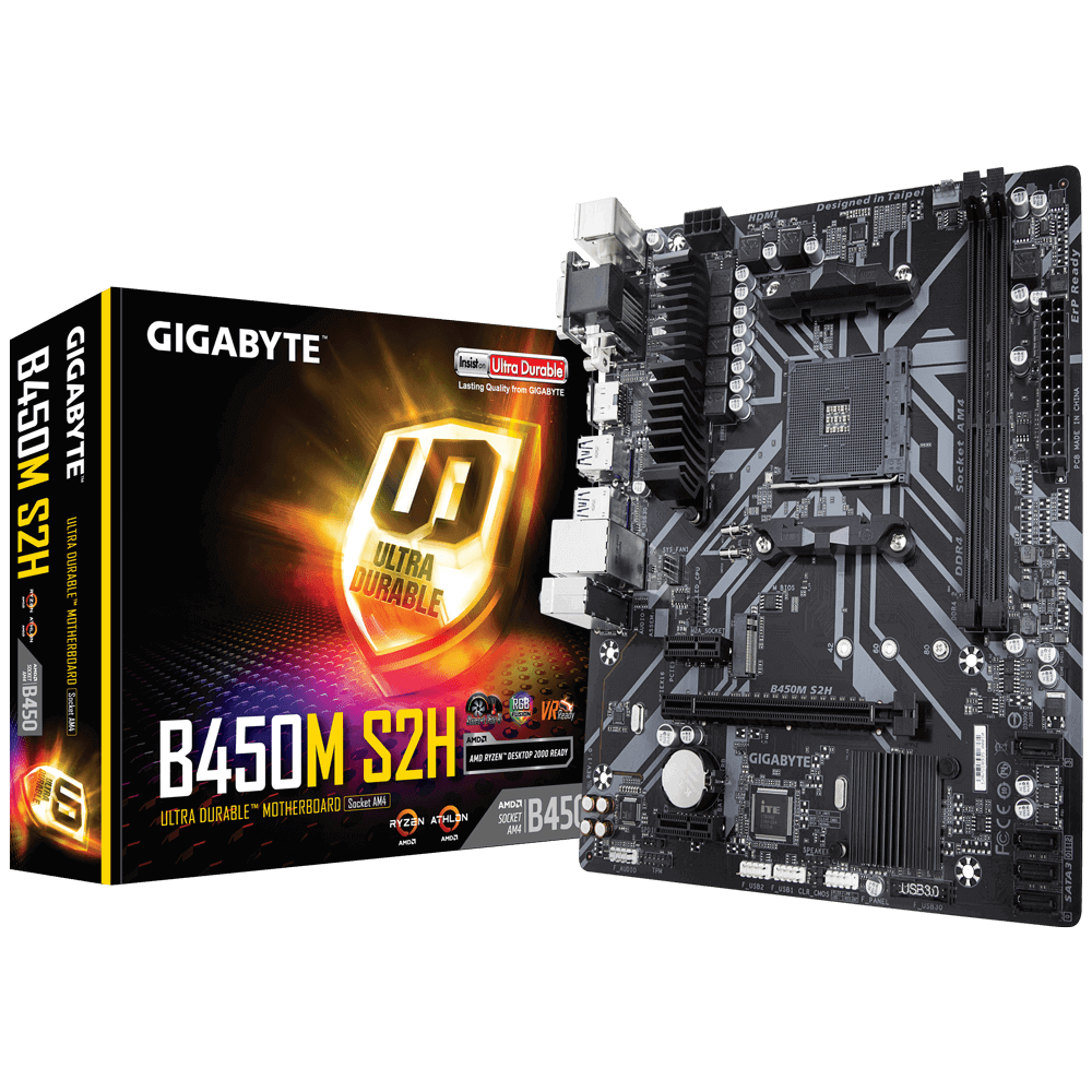 Материнская плата Gigabyte B450M S2H (AM4, mATX) RTL