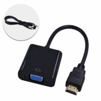 Конвертер HDMI (m)  -> VGA (f) + 3.5 Jack (f) (black)