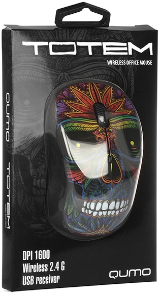 Мышь беспроводная QUMO Totem M41 (optical, 1600dpi, 2xAAA, waterprinting)