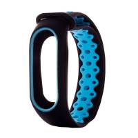 Силиконовый ремешок для Xiaomi Mi Band 3 (black-blue)