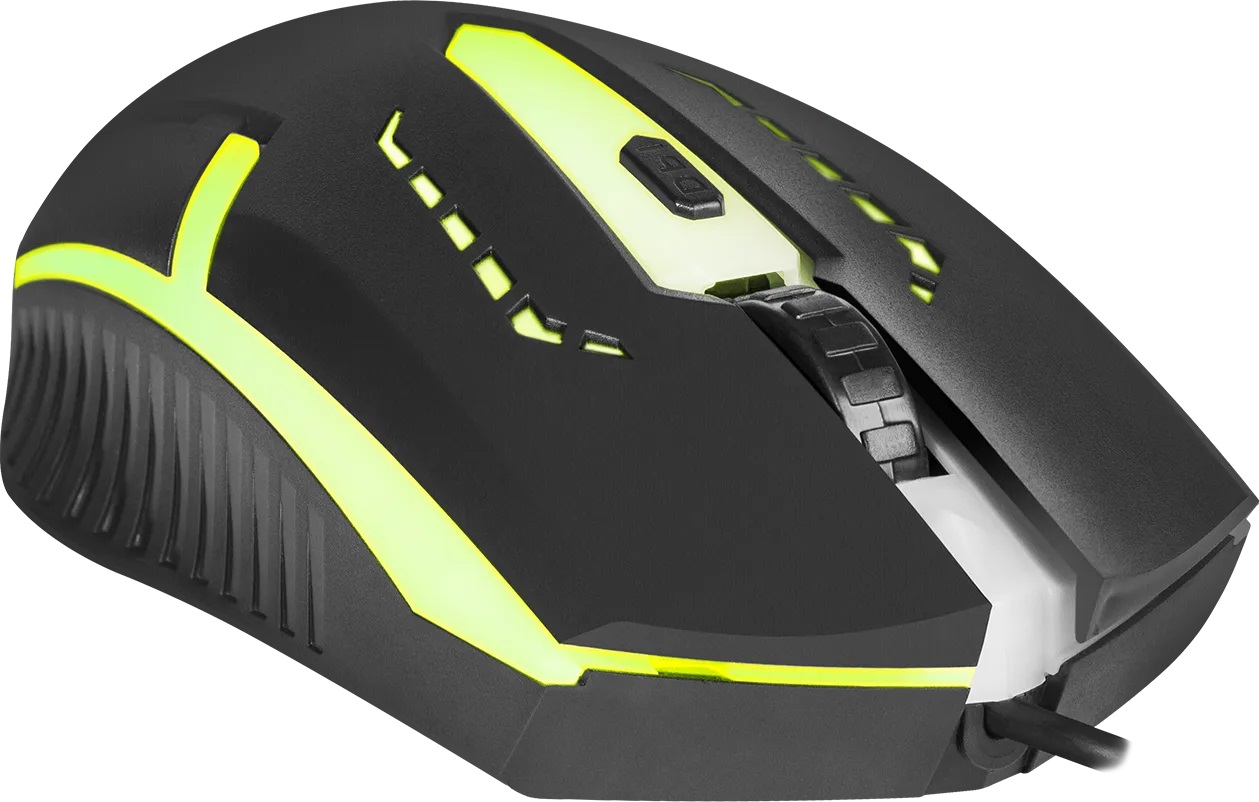 Мышь Defender Flash MB-600L (USB, optical, 1200dpi, подсветка, 1.5m, black)