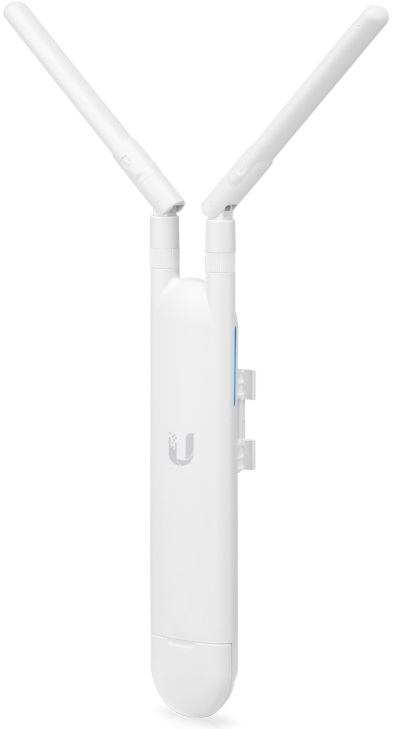 Точка доступа Ubiquiti UniFi UAP-AC-M-EU (300/867Mbps, 2.4/5GHz, 1 port, 1000Mbps, универсальная всепогодная, AC Mesh, PoE, блок питания Gigabit PoE 24V, 0.5А, 2 внешние съёмные антенны 4dBi, white)