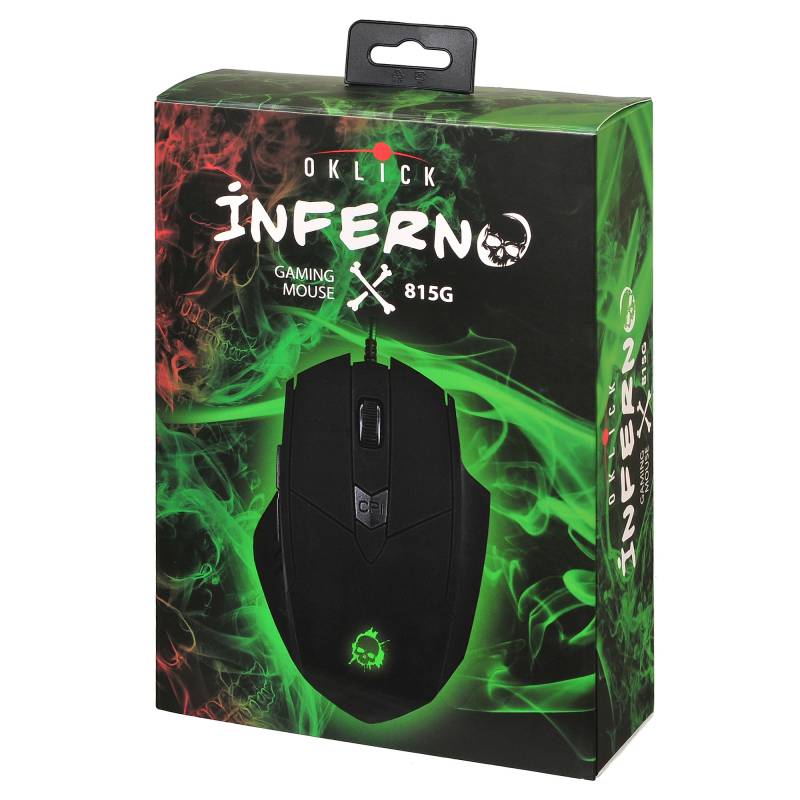 Мышь Oklick INFERNO 815G (USB, optical, 2400dpi, игровая, black)