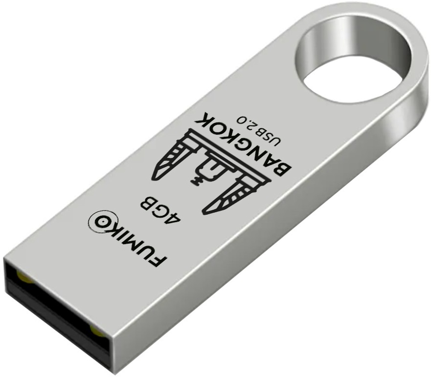 Флеш накопитель USB 2.0 4Gb FUMIKO BANGKOK (FBK-01, silver)