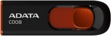 Флеш накопитель USB 2.0 16Gb ADATA C008 (AC008-16-RKD, black-red)