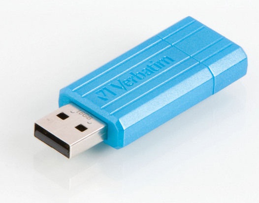 Флеш накопитель USB 2.0 16Gb Verbatim PinStripe (49068, blue)