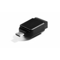Флеш накопитель USB 2.0 16Gb Verbatim Nano (49821, OTG, black)