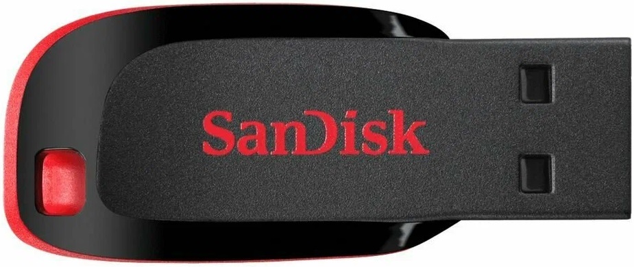 Флеш накопитель USB 2.0 32Gb SanDisk Cruzer Blade (SDCZ50-032G-B35, black-red)