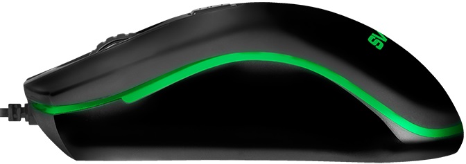 Мышь Sven RX-530S (USB, optical, 1200dpi, динамическая подсветка, бесшумный клик, soft-touch, 1.5m, black)