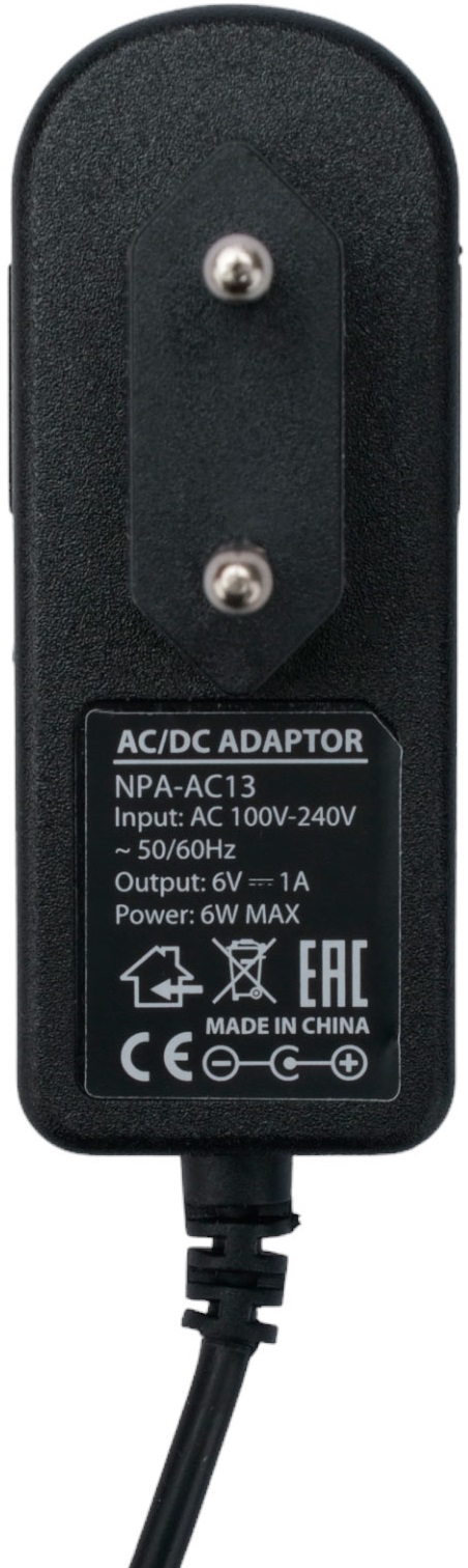 Блок питания Gembird NPA-AC13 (вход 100-240V, выход 6V - 1A, 6W, штекер 5.5х2.5mm, black)