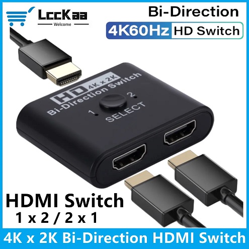 Переключатель HDMI - 2x HDMI (двунаправленный, black)