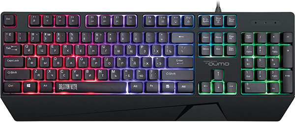 Клавиатура QUMO Twins K68 (USB, радужная подсветка, игровая, съёмные панели white/black)