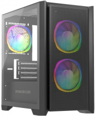 Корпус Powercase Alisio Micro Z3B ARGB (CAMZB-A3) (без БП, mATX, USB3.0, 3x ARGB Fan, black)