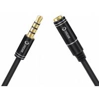 Кабель удлинительный аудио 3.5mm Jack (m) - 3.5mm Jack (f) 1.0m (JD457, 4pin, black) Dream