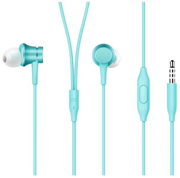 Наушники Xiaomi Mi In-Ear Basic (затычки, с микрофоном, 1.25m, blue)