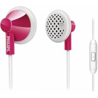 Гарнитура Philips SHE2105PK/00 (вкладыши для мобильный устройств (переходник для разных моделей телефонов), с микрофоном, 1.2m, white-pink)