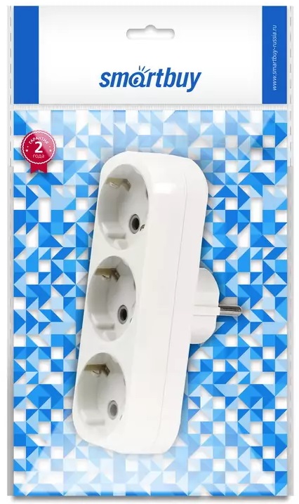 Разветвитель Smartbuy SBE-16-A02-3z (00011952) (3 розетки, 16А, white) OEM