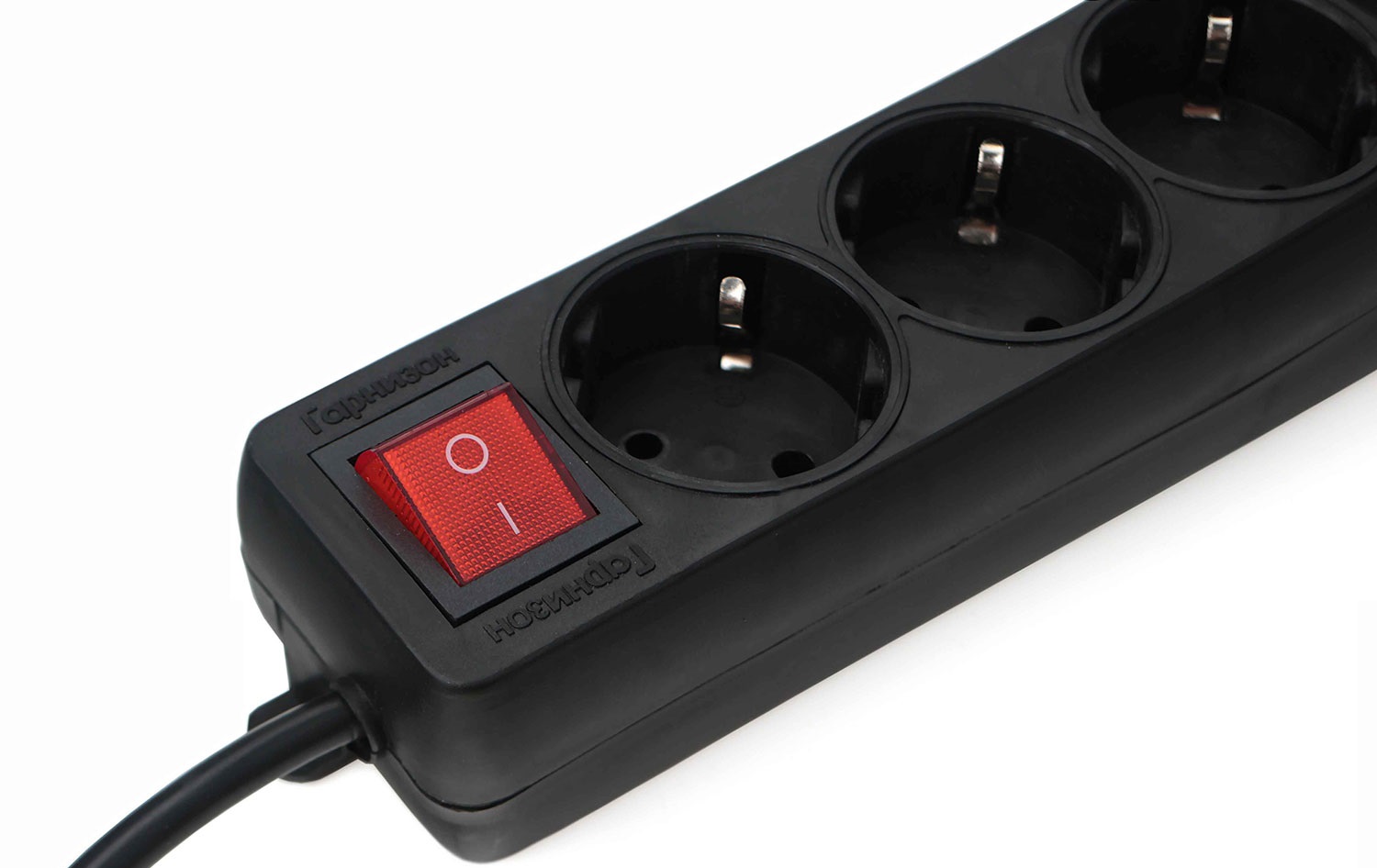 Сетевой удлинитель Гарнизон (EL-NB-G3-B-3, 3 розеток, 3 метра, 10A, black) OEM
