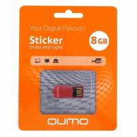 Флеш накопитель USB 2.0 8Gb QUMO Sticker (QM8GUD-STR, red)