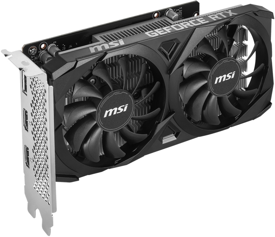 Видеокарта MSI GF RTX3050 OC 6Gb (RTX 3050 VENTUS 2X E 6G OC, 96bit, GDDR6, 2xHDMI+DP) RTL