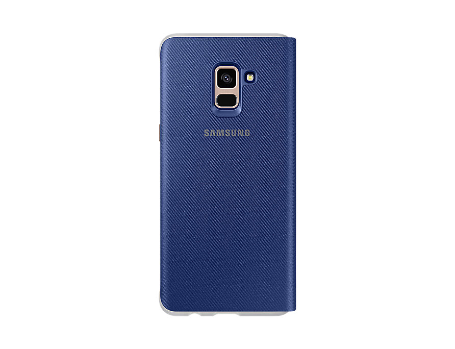 Чехол клип-кейс Samsung EF-FA730PLEGRU (для Samsung Galaxy A8+, neon, blue)
