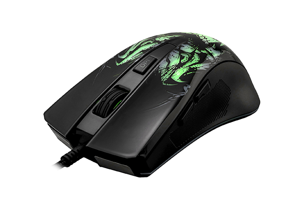 Мышь QUMO Rampage M49 (USB, optical, 3200dpi, игровая, 1.5m, black)