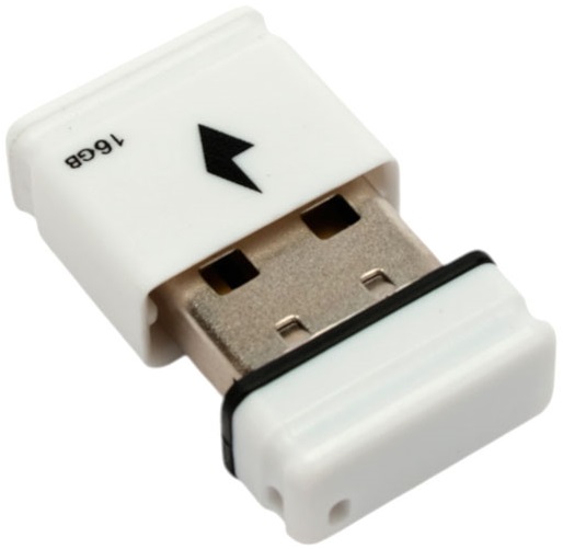 Флеш накопитель USB 2.0 16Gb Gembird (GFL-2.0-16mini, white)